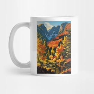 Autumn Scene - Tourism Poster of the Mountains Mug